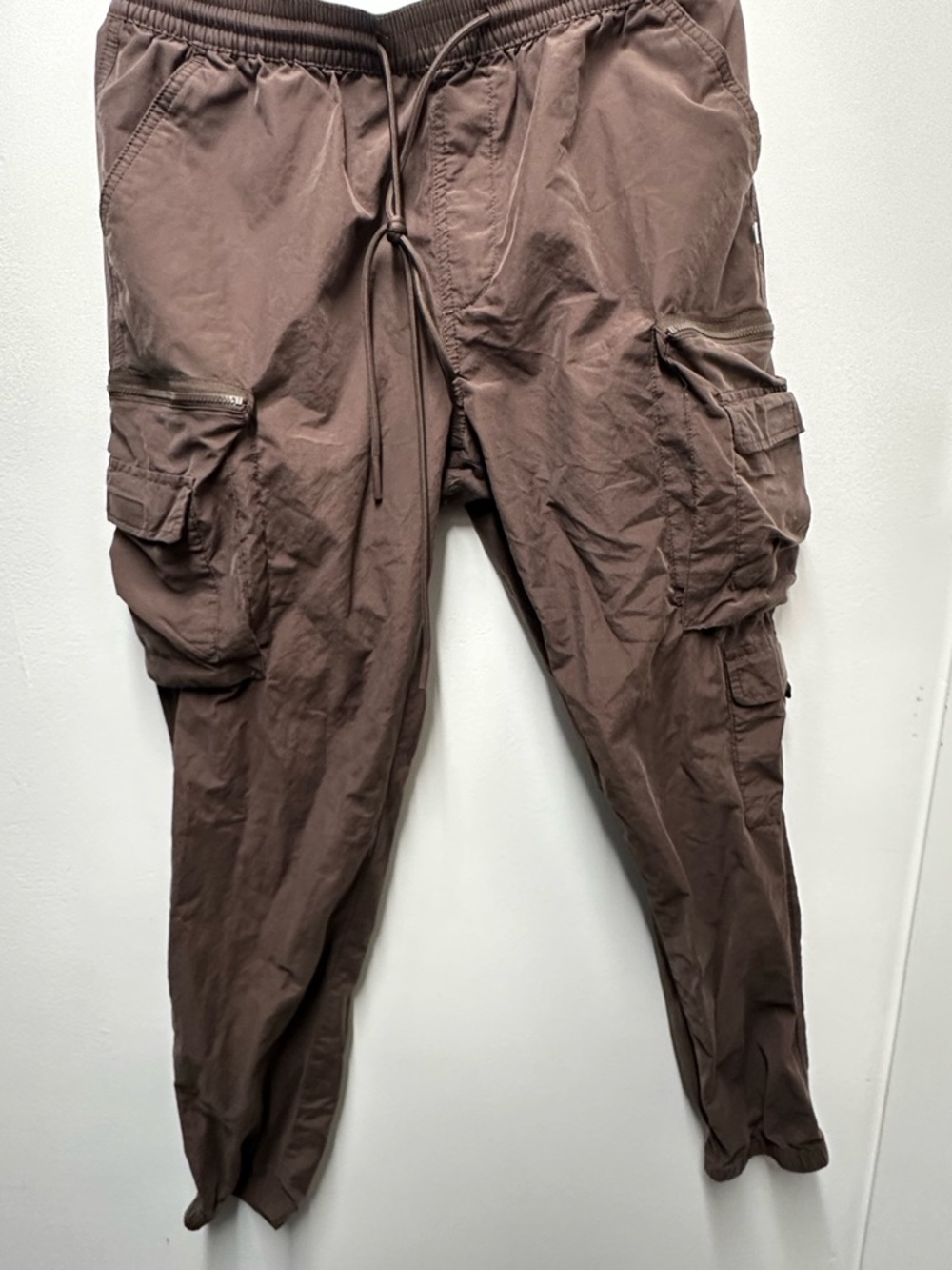 Slim-Fit Cargo Jogger Pants in Dark Brown